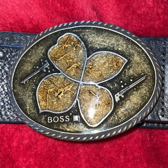 Mens Hugo boss cow hide leather belt